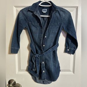 Little Girl’s Old Navy Belted Denim Dress, size 6/7